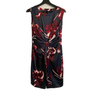 Ann Taylor Red and Black Floral Dress Size 4P
